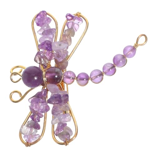 Healvian kreative Brosche Libellenstift Libellen-Kleiderbrosche Tierbrosche für Frauen Stellnadel Frauen Broschen Libellenbrosche für Kleidung Kristallbroschen Legierung Violett von Healvian