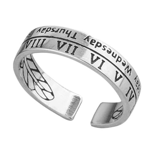 Healvian offener Ring Ringfrauen Moderinge Ringe für Frauen freundschaftsringe römischer Ziffernring Silberring Frauen klingen exquisiter Mädchenring Healvian offener Ring Ringfrauen Moderinge Ringe für Frauen freundschaftsringe römischer Ziffernring Silberring Frauen klingen exquisiter Mädchenring von Healvian