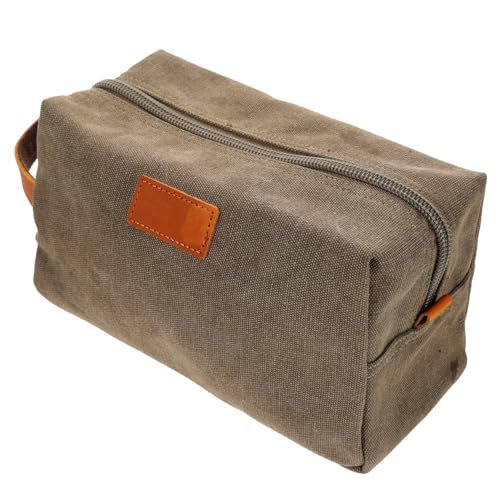 Healvian wasserdichte Canvas Kosmetiktasche Große Reise Makeup Tasche Vintage Kulturbeutel Tragbar Multifunktionaler Organizer für Damen Herren Alltag und Urlaub von Healvian