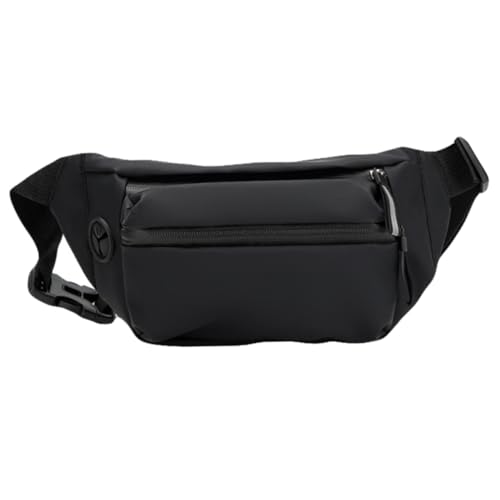 Healvian wasserdichte Herren Bauchtasche Outdoor Waist Pack Langlebige Crossbody Tasche für Freizeit Sport Camping Wandern Schwarz von Healvian