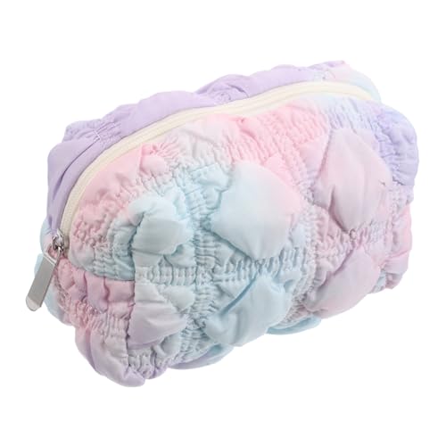 Healvian wasserdichte Kosmetiktasche Damen Leichte Tragbare Make Up Tasche mit Quadratischer Struktur und Blasen Design Großer Stauraum Reise Toiletry Organizer für Alltag und Urlaub von Healvian