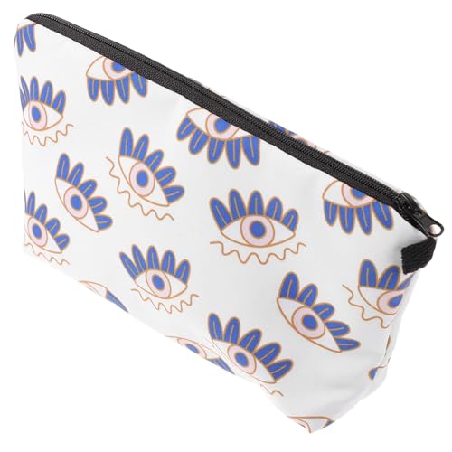 Healvian wasserdichte Kosmetiktasche Damen mit Reißverschluss Evil Eye Muster Kleine Praktische Make up Tasche für Reisen Aufbewahrung von Schmuck Münzen für Alltag und Freizeit von Healvian