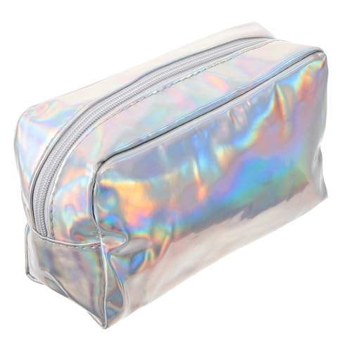 Healvian wasserdichte Make Up Tasche PVC Kosmetiktasche Silber Organizer für Kosmetik Reise Kulturbeutel Stil Zufällig von Healvian