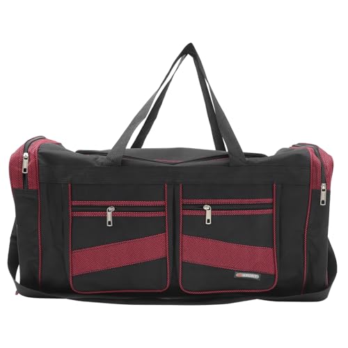 Healvian wasserdichte Reisetasche Mit Großem Fassungsvermögen Tragbare Handtasche Aus Pu-Material Mehrere Außentaschen Für Reisen Camping Und Shopping Platzsparend Zusammenfaltbar von Healvian