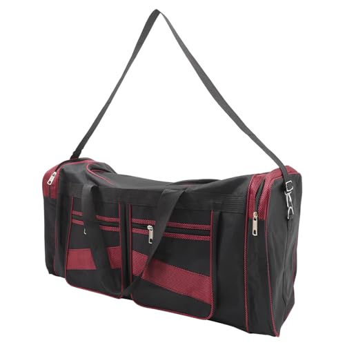 Healvian wasserdichte Reisetasche mit Großer Kapazität Ultraleichtes PU Tragbar für Geschäftsreisen Camping Sport und Shopping Innentasche Rot von Healvian