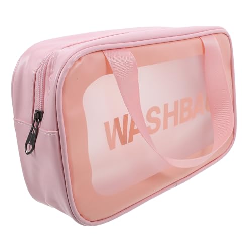 Healvian wasserdichte Transparente Kosmetiktasche mit Doppelhandgriff Mittelgroß Leichter Make Up Organizer für Reisen und Alltag Durchsichtiges Design zur Schnellen Übersicht Vielseitig von Healvian