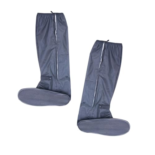 Healvian wasserdichte Wiederverwendbare Verschleißfeste Überschuhe mit Reißverschluss Dicke Überziehschuhe für Herren Fahrrad und Wanderschuhe rutschfeste Schutzschuhe für Nasse Tage von Healvian