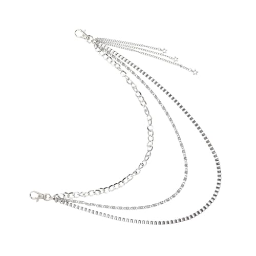 Herren Hip Hop Hosenkette Robustem Zinklegierungsmaterial Jeanskette für Accessoires Vielseitig Einsetzbar Gürtel oder Handtaschenanhänger Silberfarben Langlebig Stylisch von Healvian