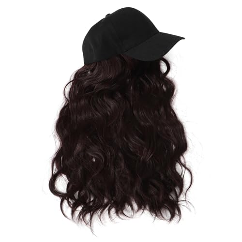 Healvian Baseball Cap Mit Integrierter Haarverlängerung Für Damen Stylische Mütze Mit Langem Lockigem Haar Für Outdoor-partys Und Freizeitaktivitäten von Healvian