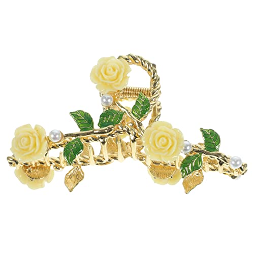 Healvian Große Haarspange Rosendesign Langlebiger Haarklammer Für Damen Für Hochzeiten Partys Und Alltag Passend Für Dickes Und Feines Haar von Healvian