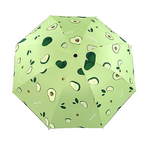 Hearda Regenschirm Sturmfest, Falt Regenschirm Groß Regenschirm Kinder Erwachsene Leicht und Kompakt Regenschirm für Im Freien, Reise, Rucksäcke (Avocado,Durchmesser 96cm) von Hearda