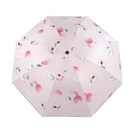 Hearda Regenschirm Sturmfest, Falt Regenschirm Groß Regenschirm Kinder Erwachsene Leicht und Kompakt Regenschirm für Im Freien, Reise, Rucksäcke (Pfirsich,Durchmesser 96cm) von Hearda