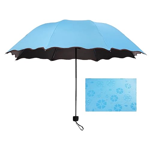 Hearda Regenschirm Sturmfest, Falt Regenschirm Groß Regenschirm Kinder Erwachsene Leicht und Kompakt Regenschirm für Reise, Im Freien, Rucksäcke (Blau,Durchmesser 96cm) von Hearda