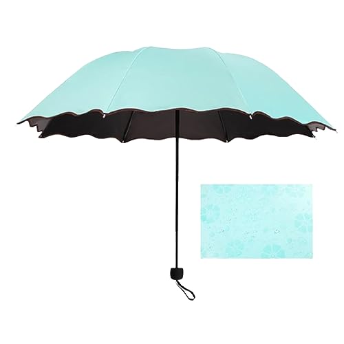 Hearda Regenschirm Sturmfest, Falt Regenschirm Groß Regenschirm Kinder Erwachsene Leicht und Kompakt Regenschirm für Reise, Im Freien, Rucksäcke (Himmelblau,Durchmesser 96cm) von Hearda