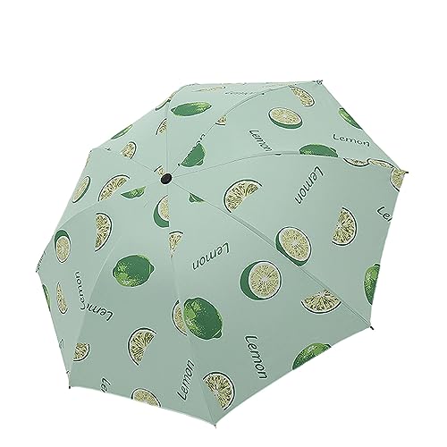 Hearda Regenschirm Sturmfest, Falt Regenschirm Groß Regenschirm Kinder Erwachsene Leicht und Kompakt Regenschirm für Reise, Im Freien, Rucksäcke (Limette,Durchmesser 96cm) von Hearda