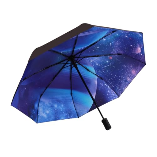 Hearda Regenschirm Sturmfest, Personalisierte Drucke Falt Regenschirm Groß Regenschirm Kinder Erwachsene Leicht und Kompakt Regenschirm für Reise, Im Freien (Kosmische,Durchmesser 100cm) von Hearda
