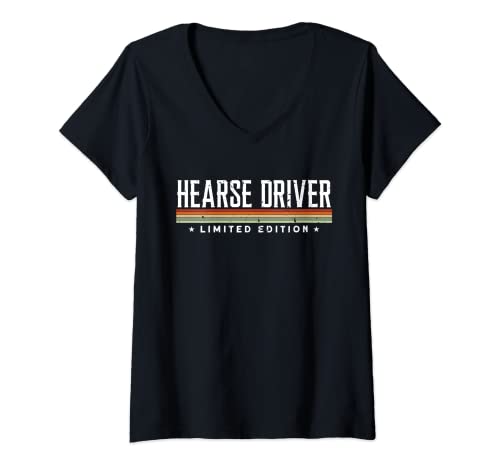 Damen Hearse Driver Limited Edition T-Shirt mit V-Ausschnitt Damen Hearse Driver Limited Edition T-Shirt mit V-Ausschnitt von Hearse Driver Costume
