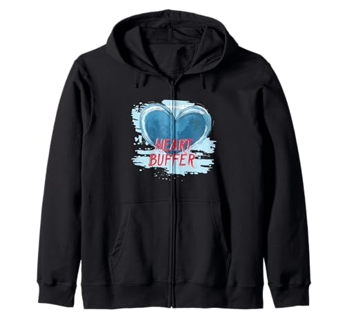 Blaues Herz-Puffer-Kostüm für Erwachsene und Kinder Kapuzenjacke von Heart Buffer Outfit
