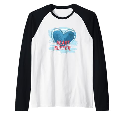 Blaues Herz-Puffer-Kostüm für Erwachsene und Kinder Raglan von Heart Buffer Outfit