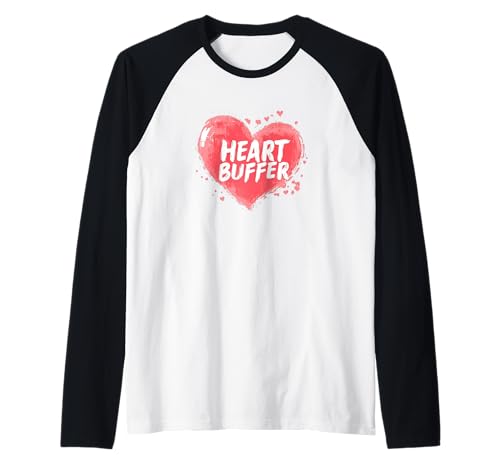 Großartiger Herz-Puffer-Sprache für Erwachsene und Kinder Raglan von Heart Buffer Outfit