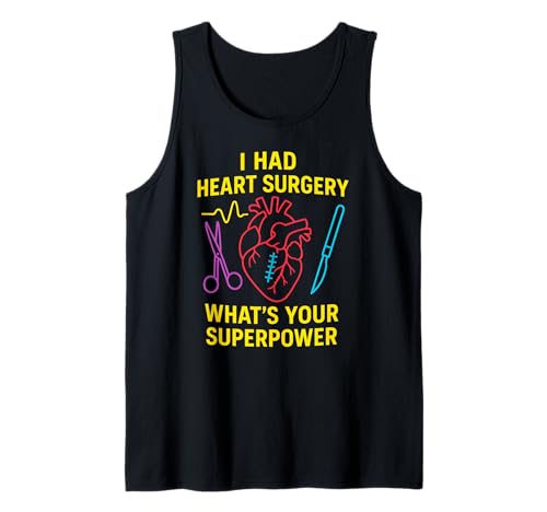 Heart Surgery Whats Your Superpower Fun Herren Chirurgie Patient Tank Top von Heart Surgery Patient Recover Get Well Apparel