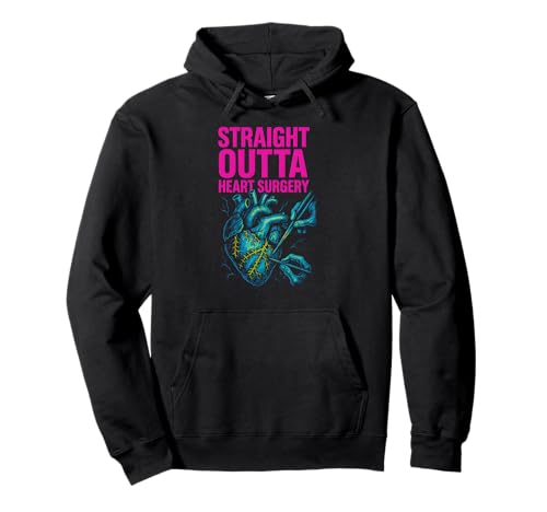 Straight Outta Heart Surgery Fun Krankenhauspatient für Herren Pullover Hoodie von Heart Surgery Patient Recover Get Well Apparel