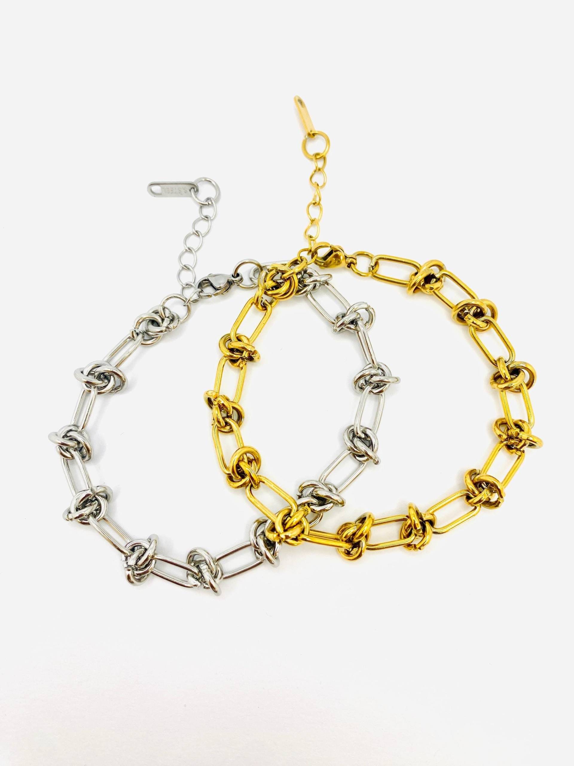 Charmantes Kettenarmband 18K Überzogener Edelstahl, Unisex von HeartInBowsSilver