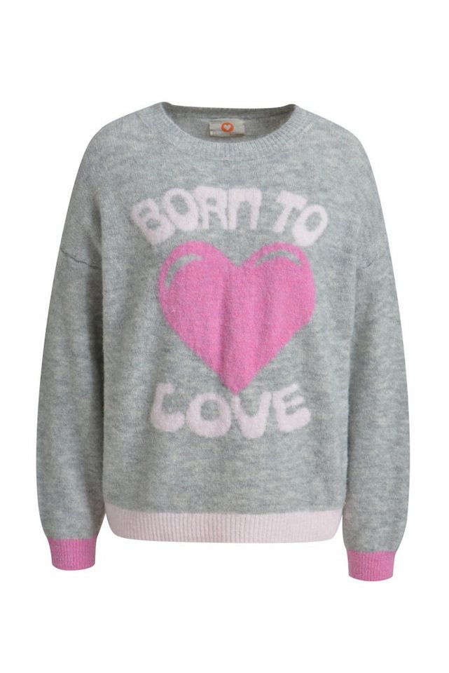 HeartKiss Strickpullover PULLOVER KNIT BORN TO LOVE WORDING von HeartKiss