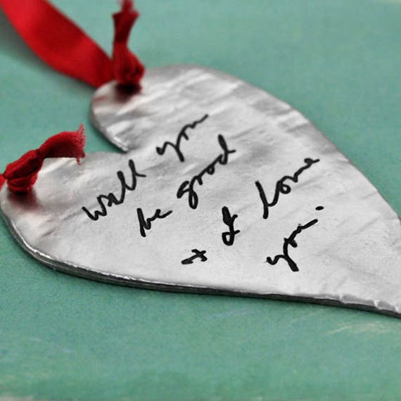 Großes Herz-Handschreibornament von HeartOnYourWrist