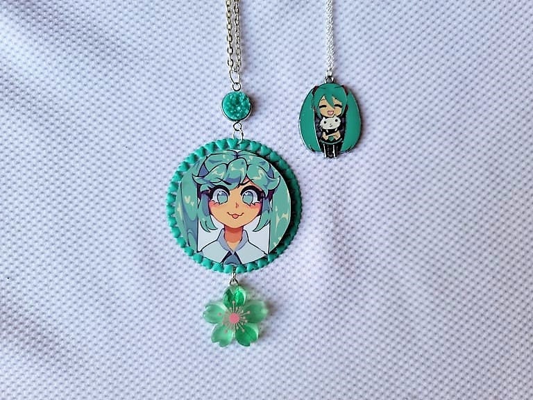 Miku Halskette, Anhänger, Vocaloid Lauch Mädchen Music Kei Halskette "Miku Love" Miku Halskette, Anhänger, Vocaloid Lauch Mädchen Music Kei Halskette "Miku Love" von HeartSleevesBoutique