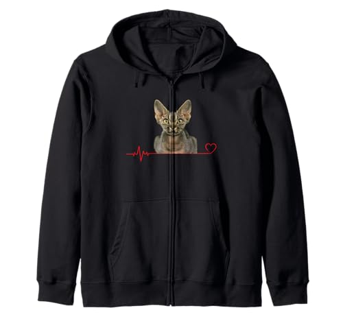Heartbeat Devon Rex Katze Frau Mädchen Katzenliebhaber Kapuzenjacke Heartbeat Devon Rex Katze Frau Mädchen Katzenliebhaber Kapuzenjacke von Heartbeat Devon Rex Cat Woman Girl Lover Lady Outf