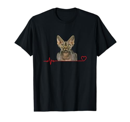 Herzschlag Devon Rex Katze Frau Mädchen Katzenliebhaber T-Shirt Herzschlag Devon Rex Katze Frau Mädchen Katzenliebhaber T-Shirt von Heartbeat Devon Rex Cat Woman Girl Lover Lady Outf
