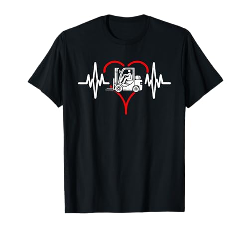 Herzschlag Gabelstapler Operator Lager Fahrer Geschenk Männer Frauen T-Shirt Herzschlag Gabelstapler Operator Lager Fahrer Geschenk Männer Frauen T-Shirt von Heartbeat Forklift Operator Warehouse Work