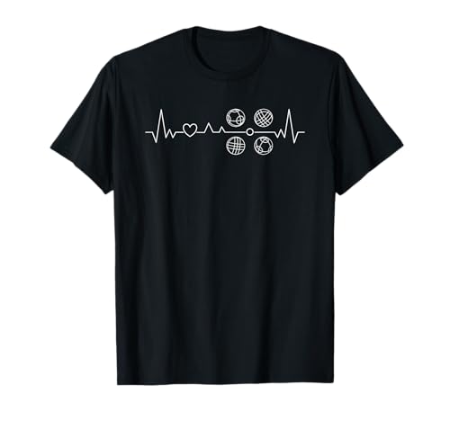 Boccia-Bälle Herzschlag für Männer Frauen Kinder Petanque Sport T-Shirt von Heartbeat Petanque Bocce Ball Men Women