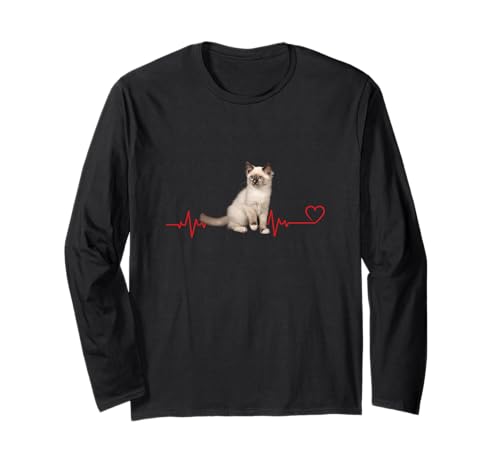 Heartbeat Ragdoll Cat Frau Mädchen Katzenliebhaber Langarmshirt Heartbeat Ragdoll Cat Frau Mädchen Katzenliebhaber Langarmshirt von Heartbeat Ragdoll Cat Woman Girl Lover Lady Outfit