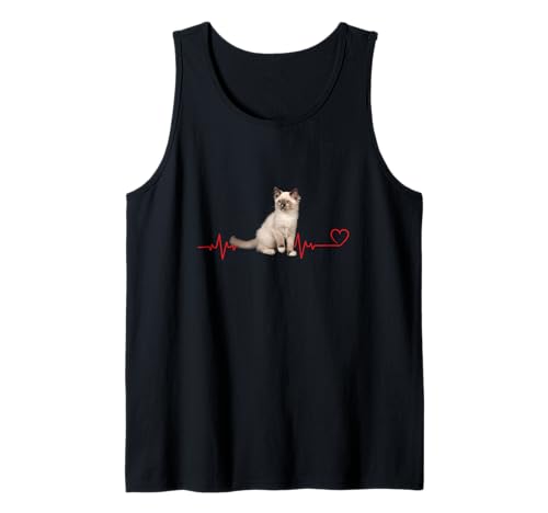 Heartbeat Ragdoll Cat Frau Mädchen Katzenliebhaber Tank Top Heartbeat Ragdoll Cat Frau Mädchen Katzenliebhaber Tank Top von Heartbeat Ragdoll Cat Woman Girl Lover Lady Outfit