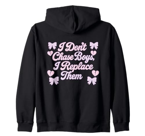 Zitat I Don't Chase Boys mit Schleifen und Herzen Kapuzenjacke Zitat I Don't Chase Boys mit Schleifen und Herzen Kapuzenjacke von Heartbreaker Aesthetic