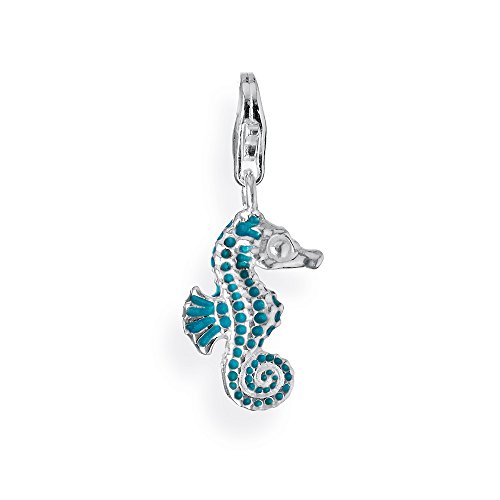 Heartbreaker Seepferdchen Charm mit Brandlack und Karabiner in Echtsilber/Eleganter Charm für Damen in 925 Sterling Silber/HB 133 Heartbreaker Seepferdchen Charm mit Brandlack und Karabiner in Echtsilber/Eleganter Charm für Damen in 925 Sterling Silber/HB 133 von Heartbreaker