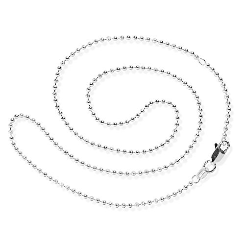 Heartbreaker Damen-Collier Ketten Kugelkette 925 Silber/Länge 55 cm mit Zwischenöse bei 50 cm / 1,8 mm stark/HB 180 BC-I von Heartbreaker