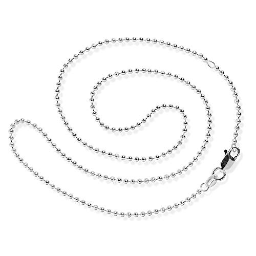 Heartbreaker Damen-Collier Ketten/Kugelkette 925 Silber rhodiniert/Länge 45 cm Zwischenöse bei 42 cm / 1,8 mm stark/HB 180 BC RH von Heartbreaker