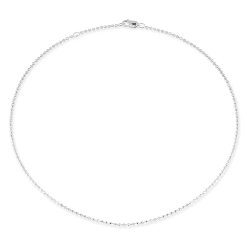 Heartbreaker Damen-Collier Ketten facettierte Kugelkette 925 Silber, 45 cm Zwischenöse bei 42 cm, 1,8 mm stark/HB 180 BCF I von Heartbreaker