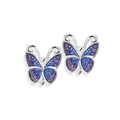 Heartbreaker Schmetterling Ohrstecker in Echtsilber | Kollektion Flying Purple | Schmetterlingohrstecker aus 925 Sterlingsilber von Heartbreaker