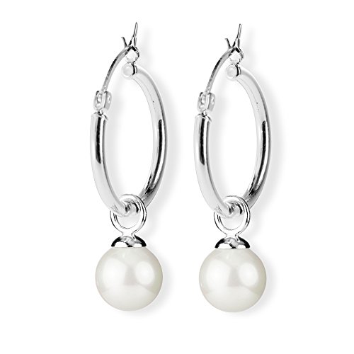 Heartbreaker Einhänger für Creolen mit weißer Muschelkernperle in Echtsilber | Kollektion Style & Go | Einhänger aus 925 Sterlingsilber mit Perle für Creolen | LD MR 31-W Heartbreaker Einhänger für Creolen mit weißer Muschelkernperle in Echtsilber | Kollektion Style & Go | Einhänger aus 925 Sterlingsilber mit Perle für Creolen | LD MR 31-W von Heartbreaker