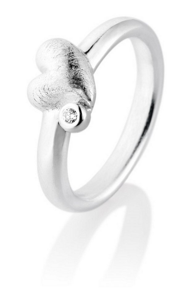 Heartbreaker Fingerring Herz Ring aus Silber mit Zirkonia LD LO 11 von Heartbreaker