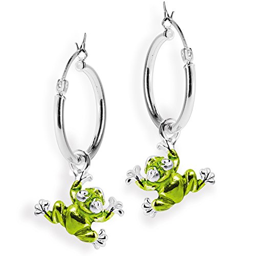 Heartbreaker Frosch Einhänger für Creolen in Echtsilber/Kollektion Style & Go/Froscheinhänger aus 925 Sterlingsilber für Creolen/LD MR 41 GR von Heartbreaker