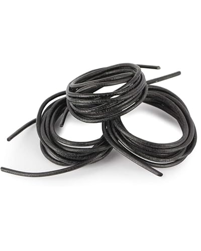 Heartbreaker Lederband schwarz I 3er-Set I 2 mm x 1 m I Hochwertiges Band aus Echtleder I Edle Lederkette für Damen & Herren I Lederschnur ideal als Halskette, Armband & Fußkette I HB LD 13 von Heartbreaker