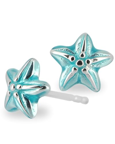 Heartbreaker "Sealife" Mini-Seestern-Ohrringe I Edle Ohrstecker aus 925 Sterling Silber I Nickelfreie Damen-Ohrringe mit blauem Brandlack veredelt I In Goldschmiedequalität gefertigt I LD SL 25 BU Heartbreaker "Sealife" Mini-Seestern-Ohrringe I Edle Ohrstecker aus 925 Sterling Silber I Nickelfreie Damen-Ohrringe mit blauem Brandlack veredelt I In Goldschmiedequalität gefertigt I LD SL 25 BU von Heartbreaker