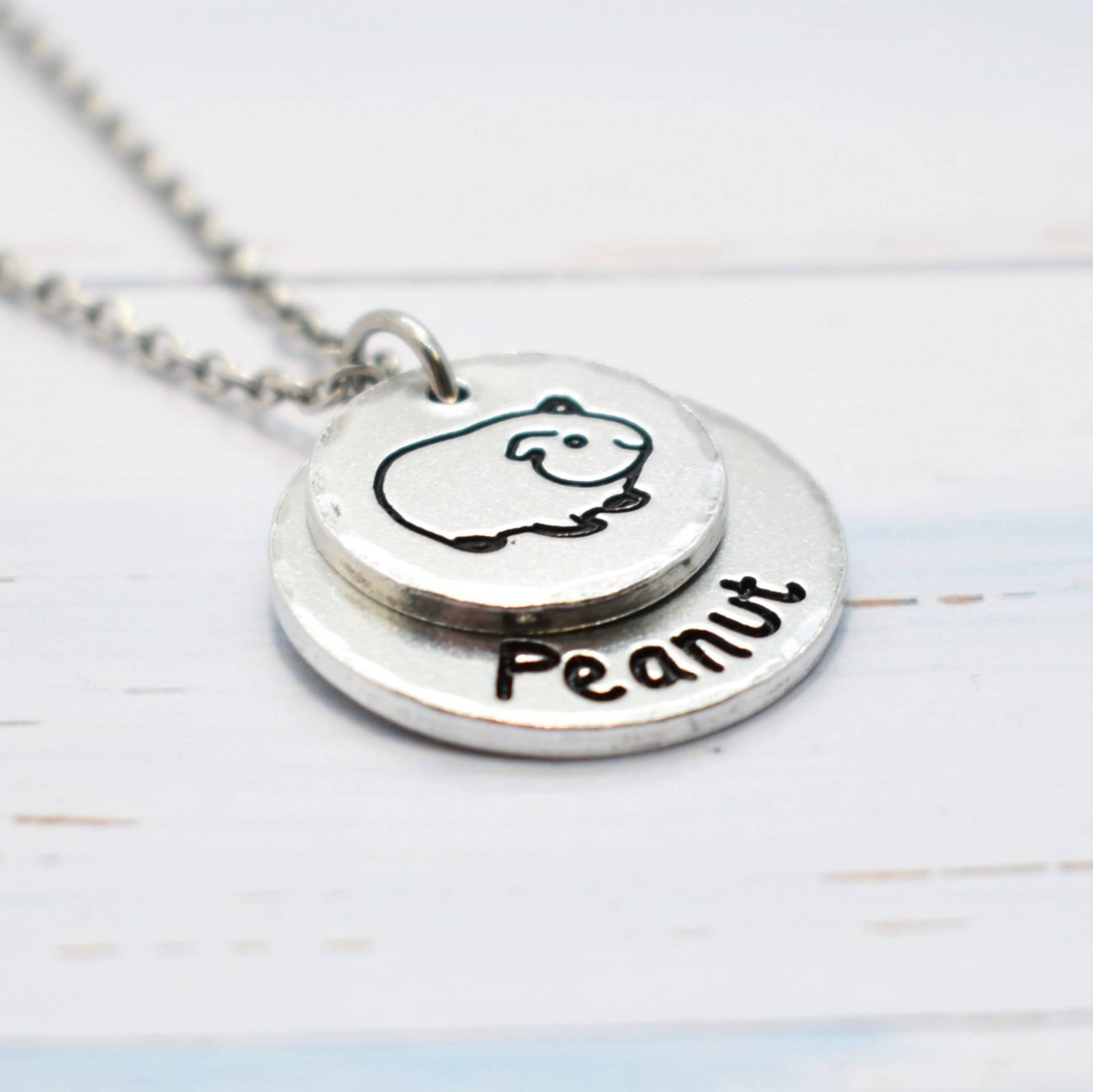 Meerschweinchen Halskette Hand Gestempelt Schmuck Meerschweinchen Halskette Hand Gestempelt Schmuck von HeartfulLondon