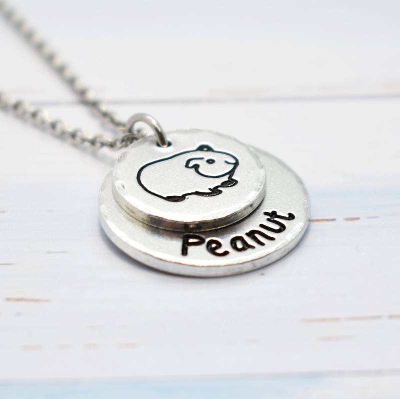 Meerschweinchen Halskette Hand Gestempelt Schmuck Meerschweinchen Halskette Hand Gestempelt Schmuck von HeartfulLondon