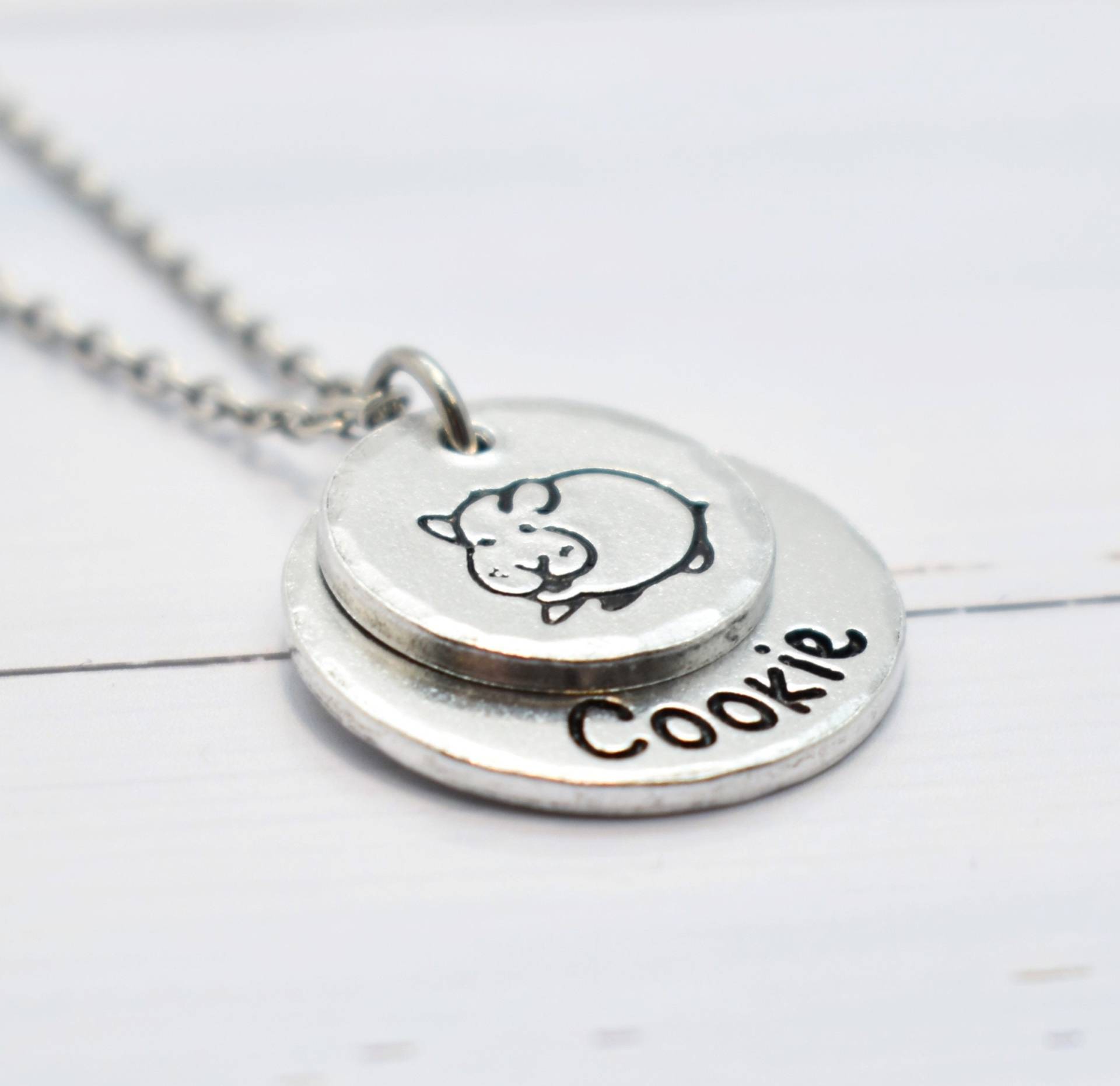 Personalisierte Hamster Halskette Hand Gestempelt Haustier Schmuck Personalisierte Hamster Halskette Hand Gestempelt Haustier Schmuck von HeartfulLondon